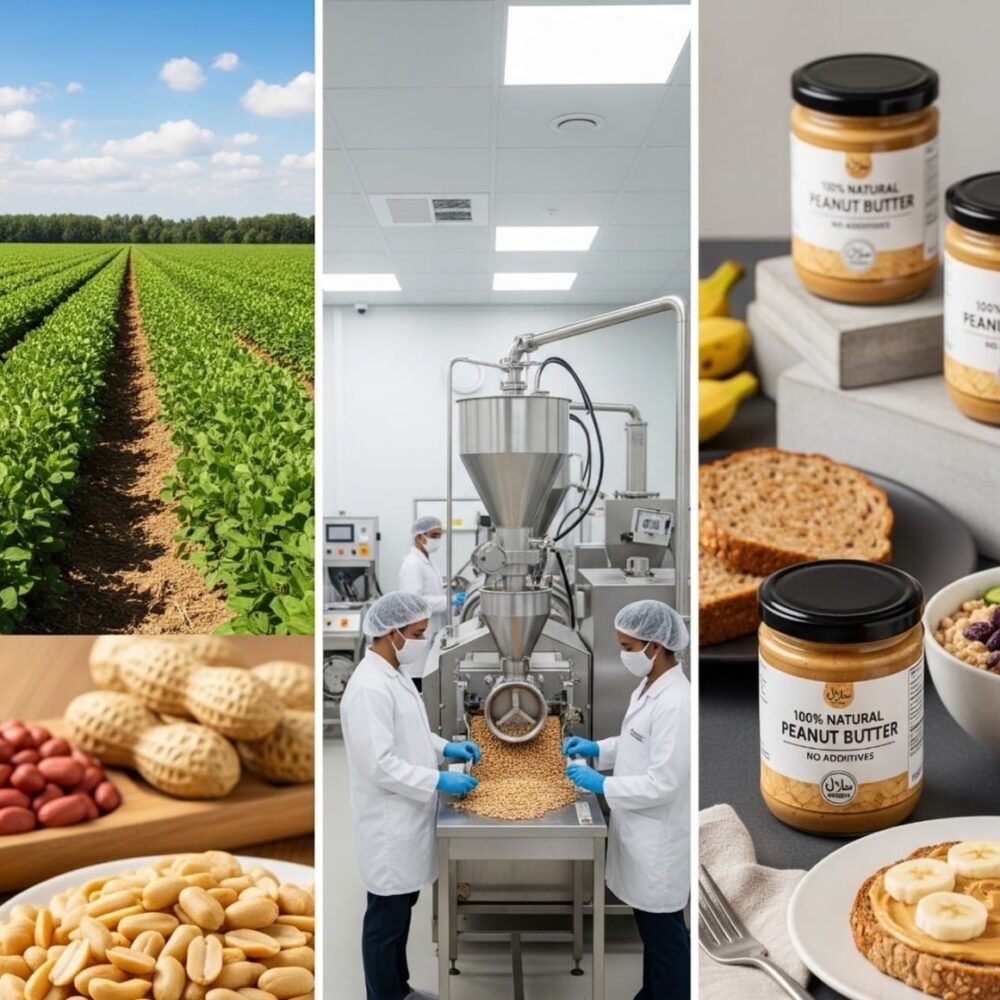 إنتاج زبدة الفول السوداني وبيعه