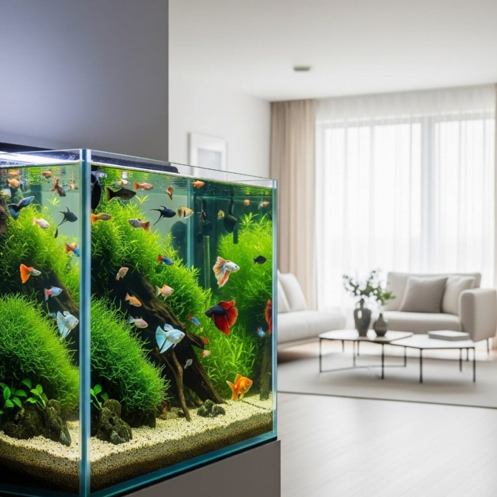 إنشاء حديقة صغيرة للأسماك المنزلية