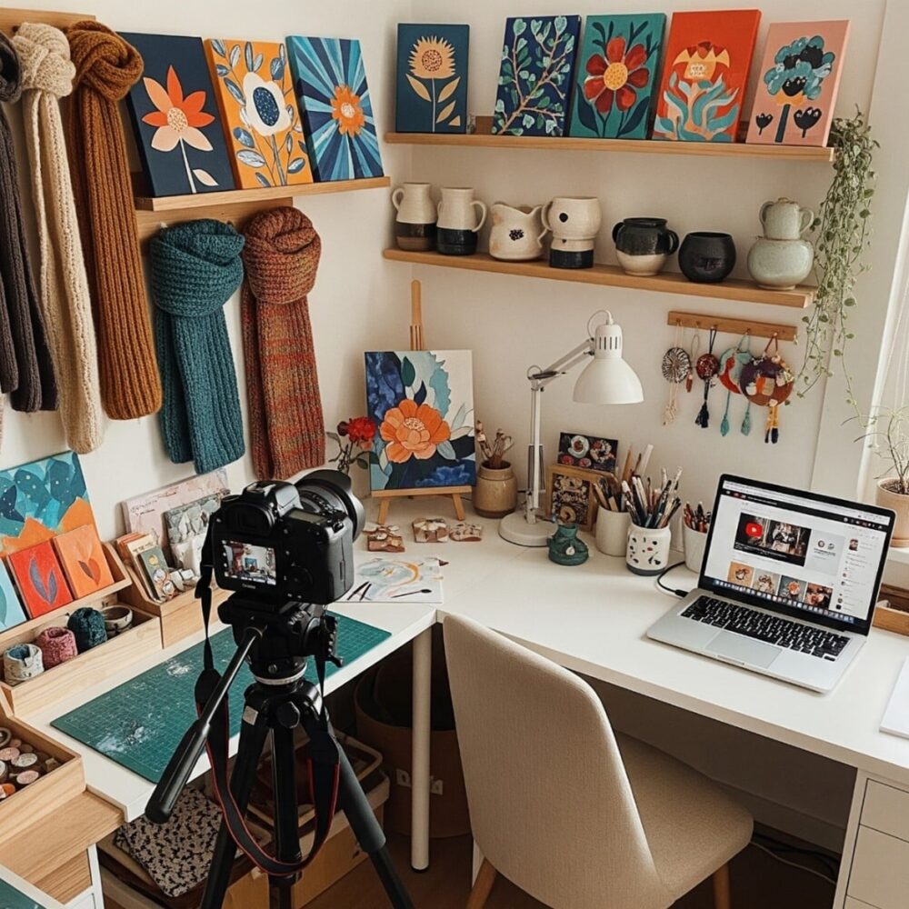 إنشاء قناة يوتيوب منزلية لمشاركة الأعمال يدوية