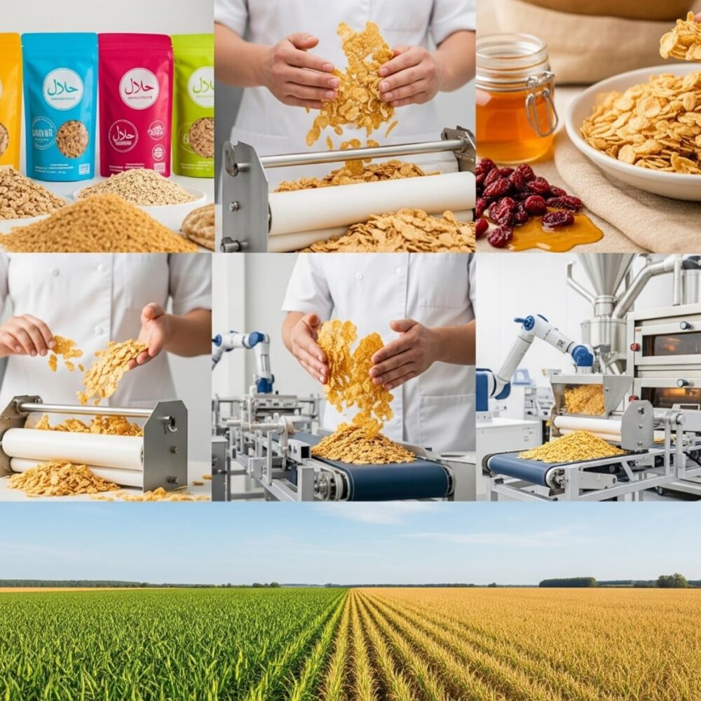 تحويل الحبوب الرقائق