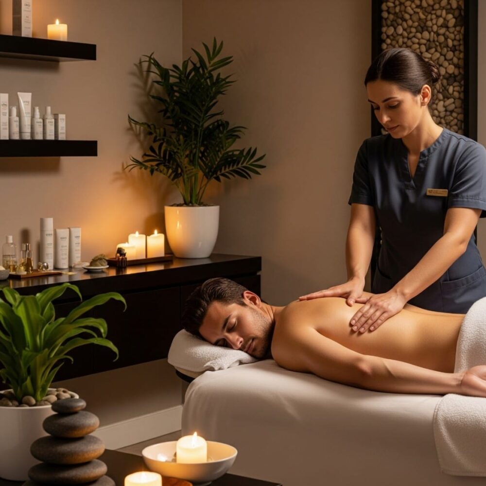 خدمات تنظيف البشرة (Facial) وتدليك الظهر