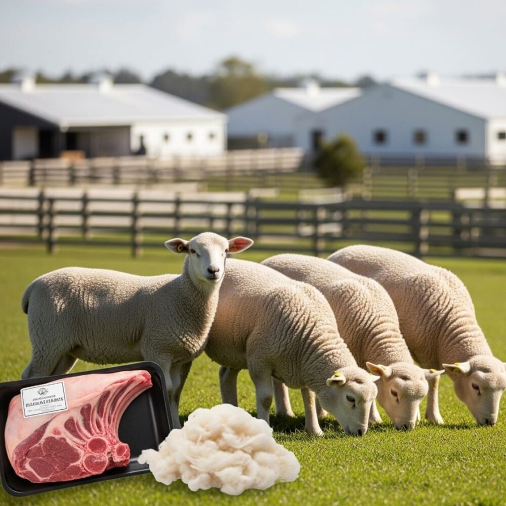 تربية الأغنام الصغيرة (للحم والصوف)