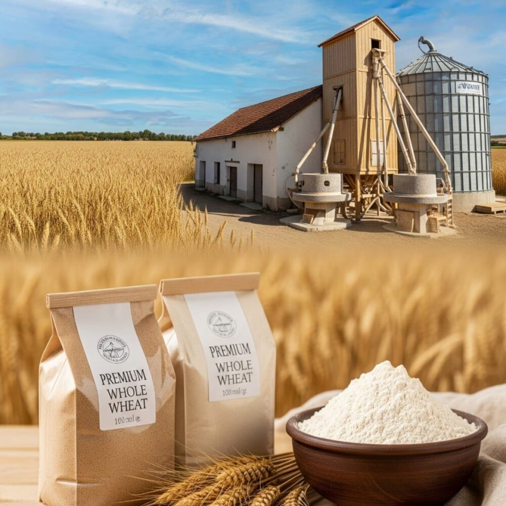 تصنيع الطحين الكامل (القمح المحلي)