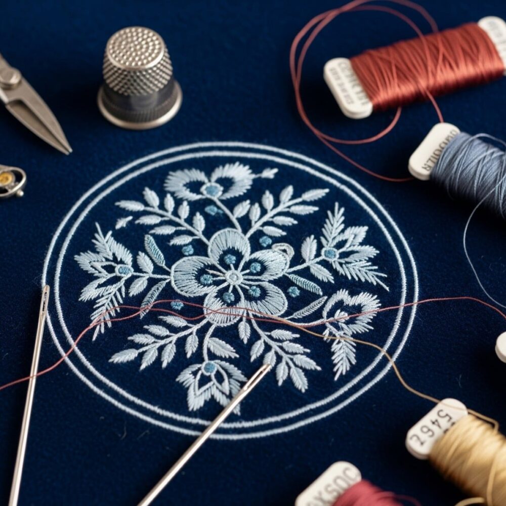 تطريز الأقمشة والخياطة اليدوية