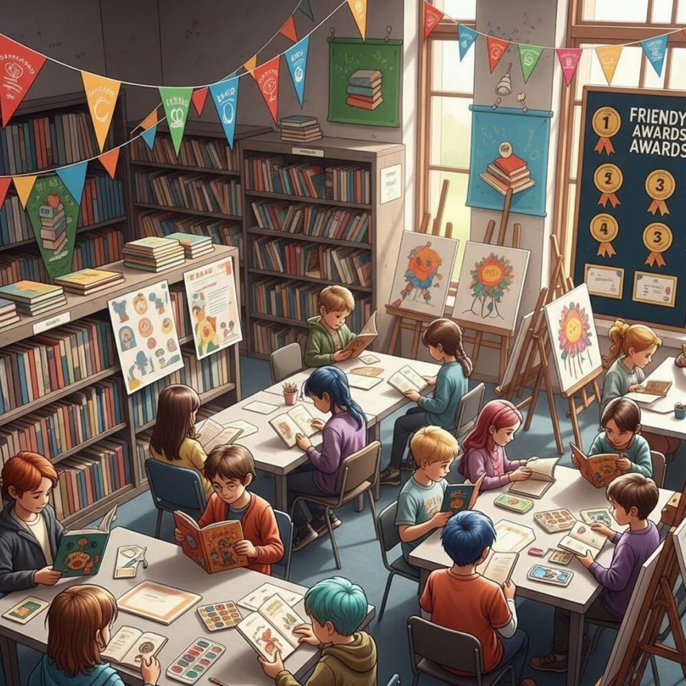 تنظيم مسابقات وأندية قراءة للأطفال