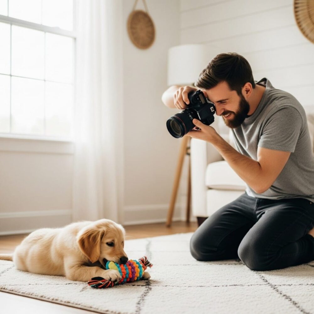 إعداد جلسات تصویر منزلية للحيوانات الأليفة