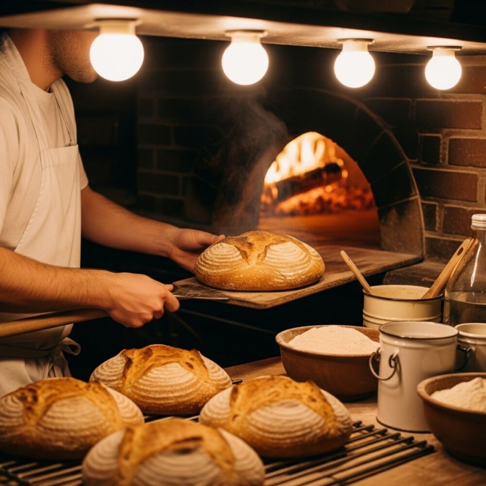 خبز الخبز البلدي والطازج