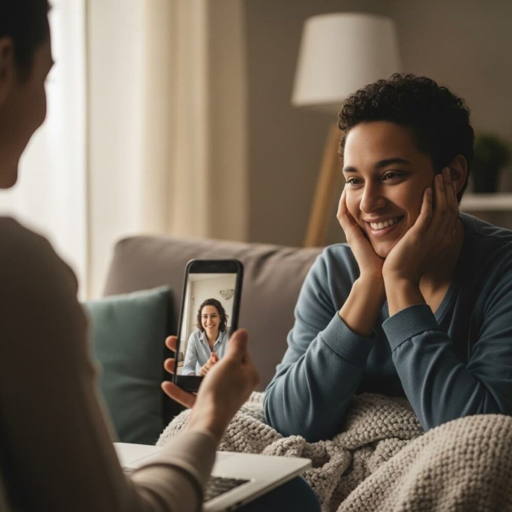 خدمات الإرشاد والدعم النفسي البسيط عبر الهاتف أو الفيديو