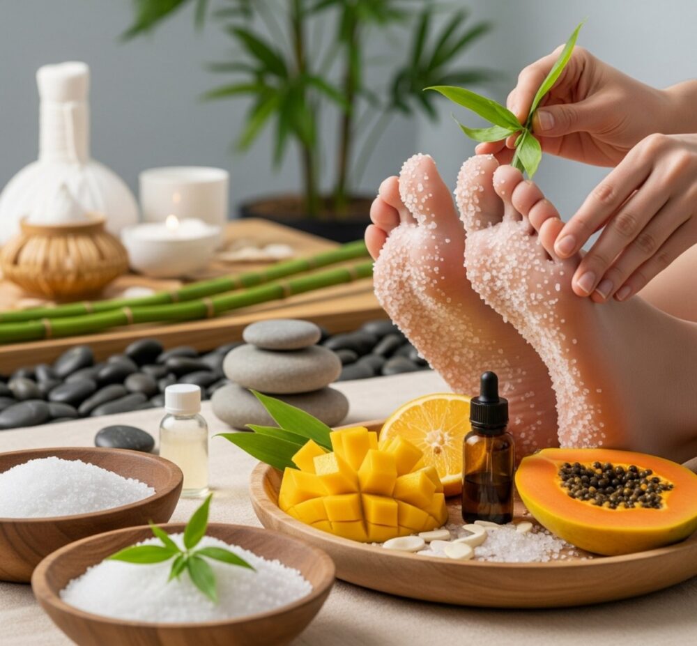 خدمات تدليك الأرجل وتقشيرها (مقشرات طبيعية)