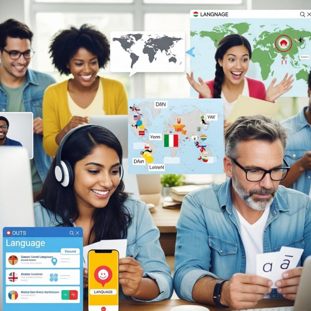 دورات لغة إنجليزية أو لغات أخرى عبر الإنترنت