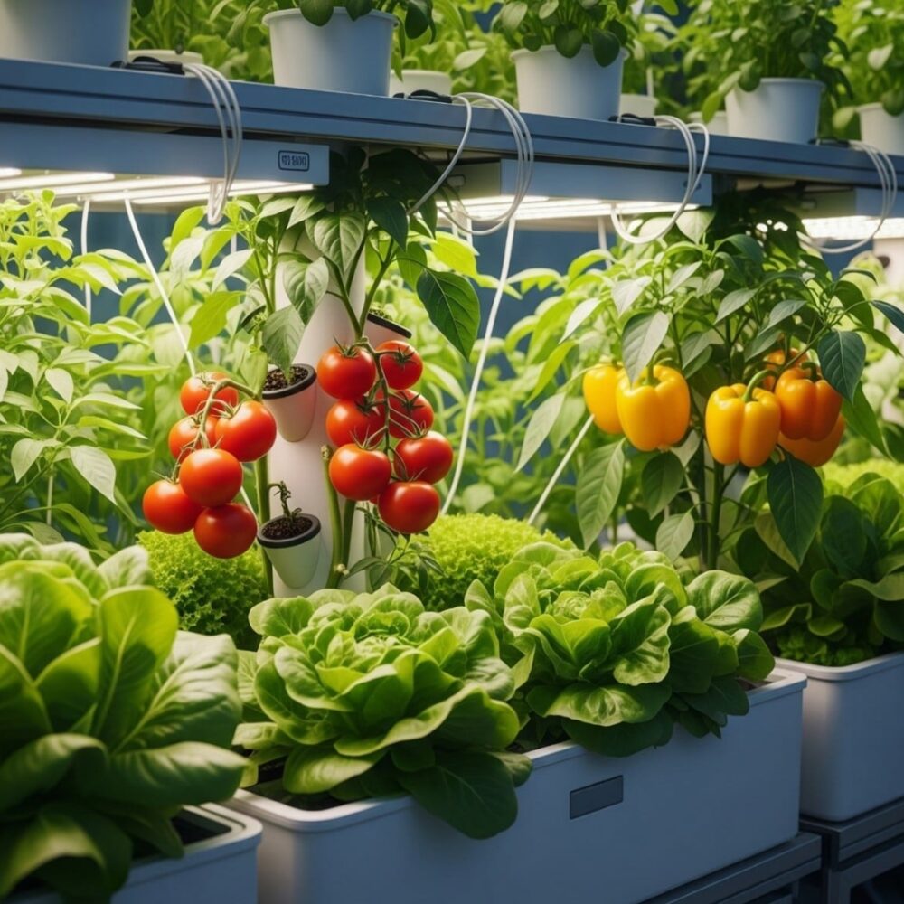 زراعة الخضروات في أصص داخلية