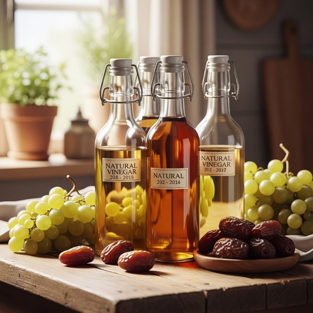 صناعة الخل الطبيعي (خل التمر أو خل العنب)