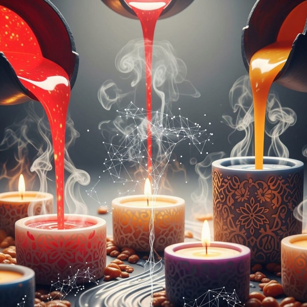 صناعة الشموع المعطرة والمزينة