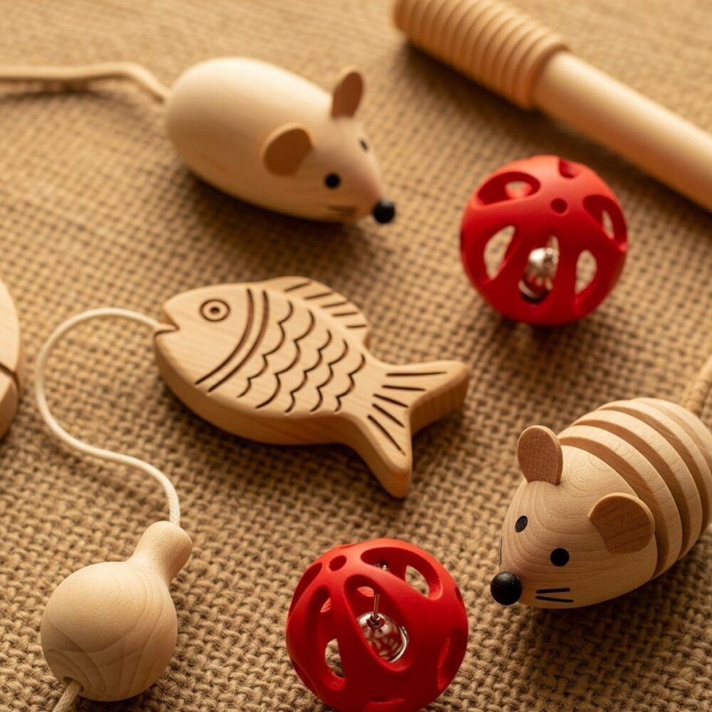 صناعة ألعاب خشبية بسيطة للقطط