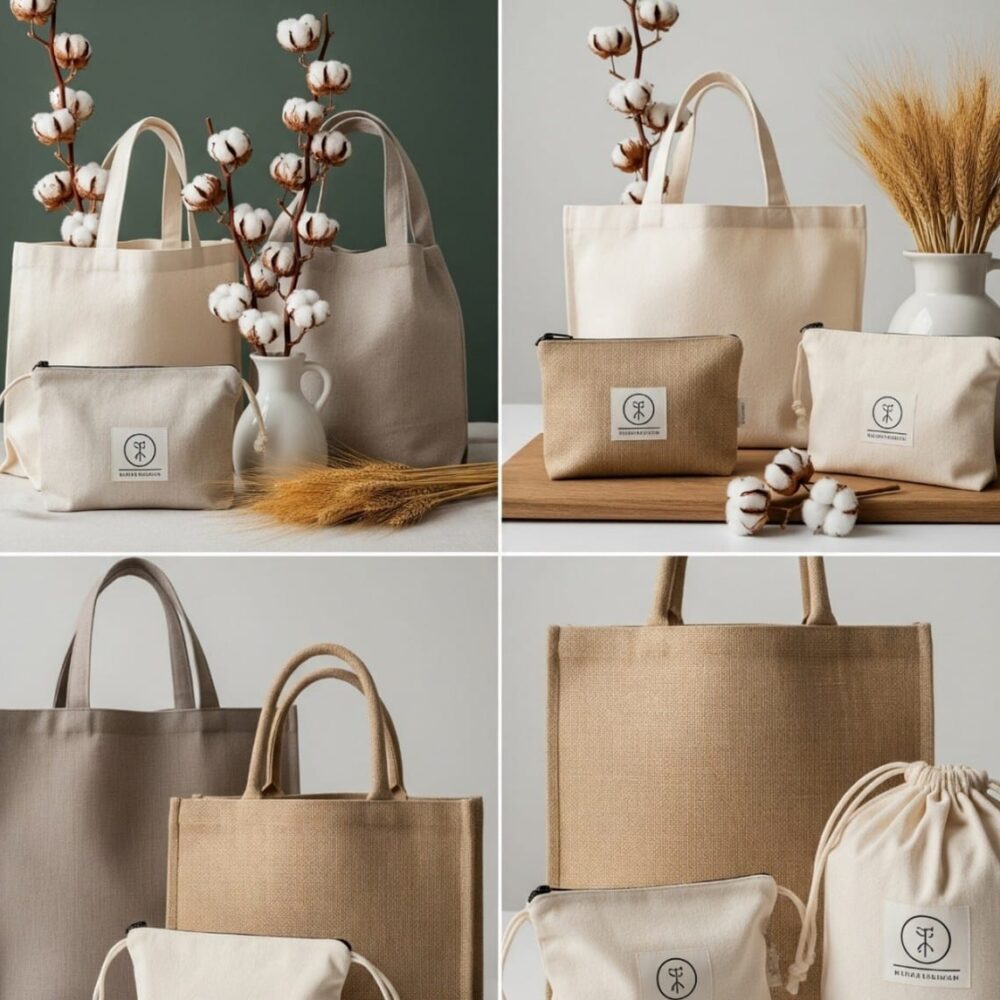صناعة حقيبات وأكياس من القماش الطبيعي