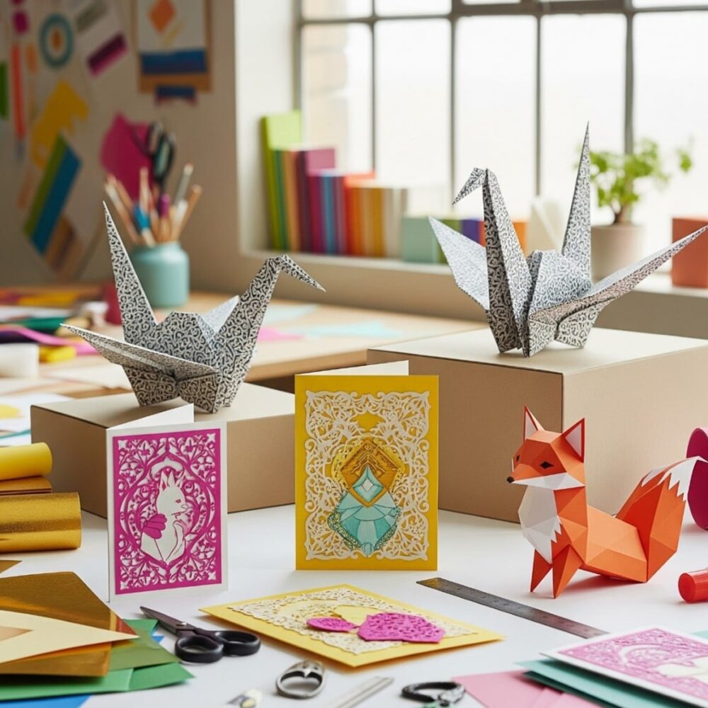 فنون الورق (Origami والكروت اليدوية)