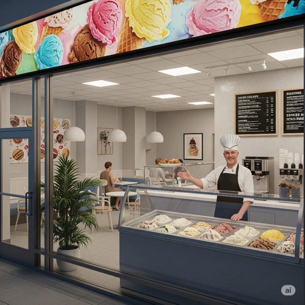 محل آيس كريم