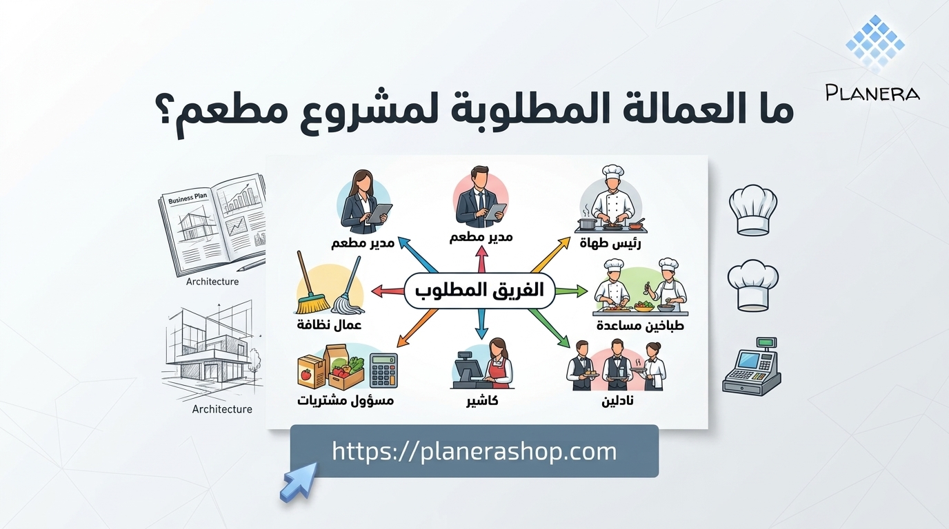ما العمالة المطلوبة لمشروع مطعم