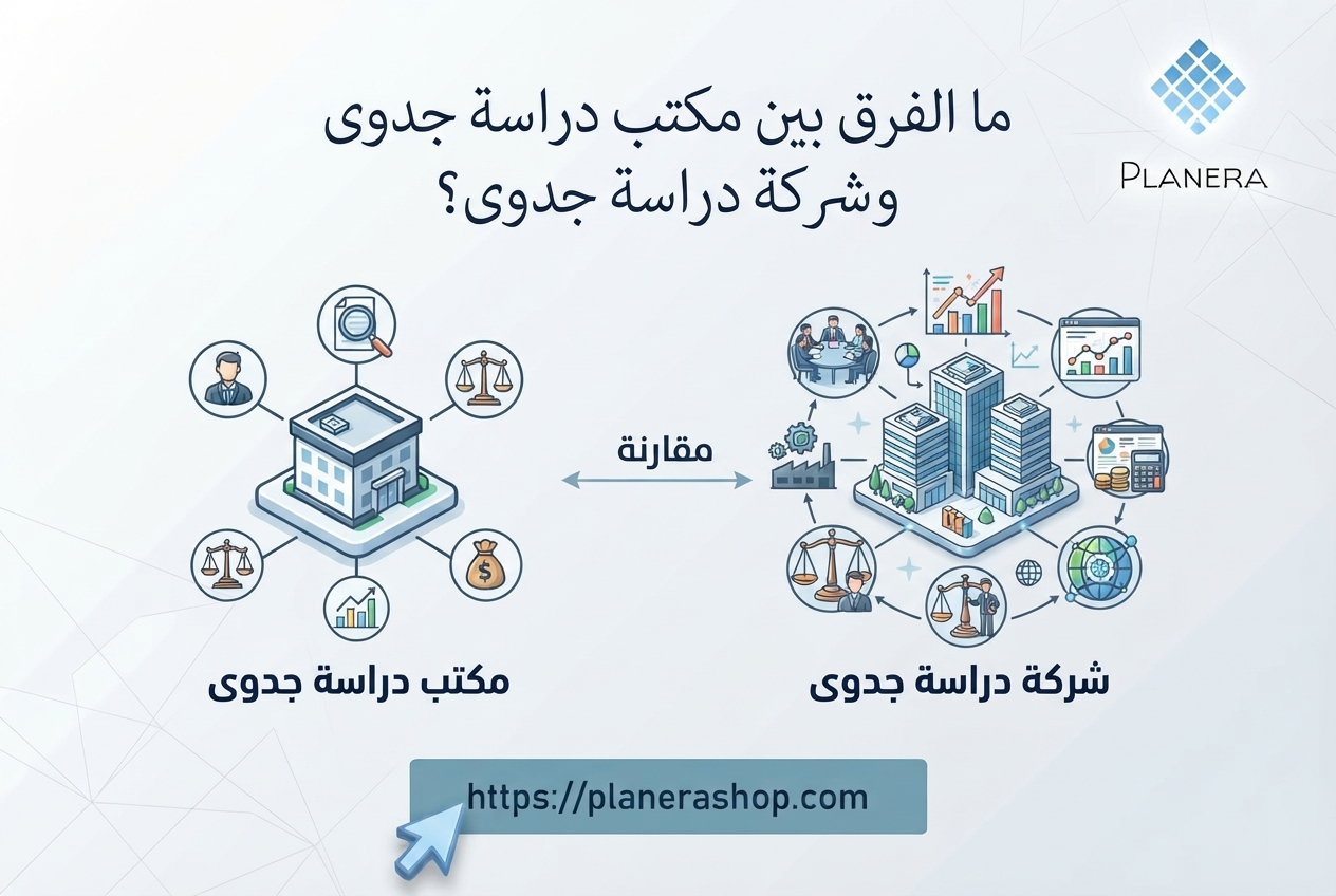 ما الفرق بين مكتب دراسة جدوى وشركة دراسة جدوى